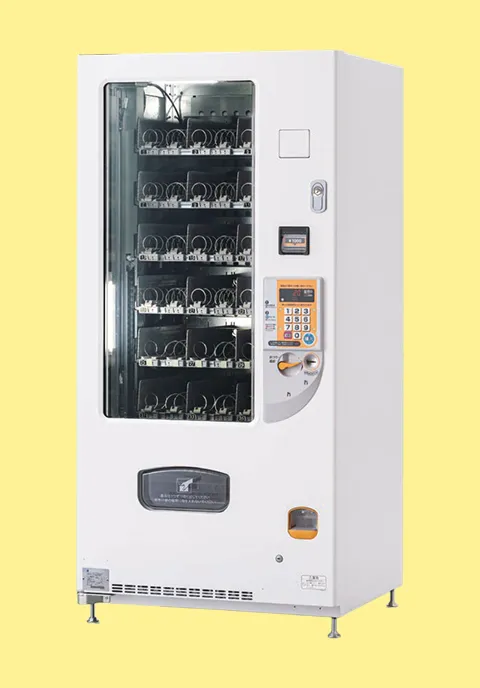 商品が見える小型自販機